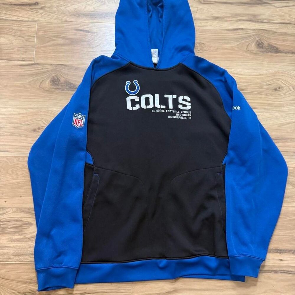 Vintage 00s NFL Indianapolis Colts Reebok hoodie embroidered football size xl